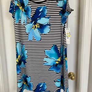 Strip/floral casual dress NWT